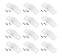 Lurrose Refrigerator Leveling Casters 12pcs White Plastic Upright Glass Door Refrigerator Freezer Cabinet Bottom Roller for Business Appliance Display Case