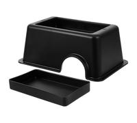 Lurrose Reptile Hideout Cave Plastic 6.69X4.33X2.76In for Snake and Gecko with Raised Hide for Vivarium Use