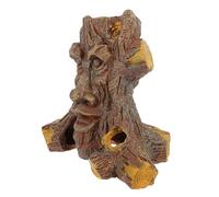 Lurrose Reptile Hideout Resin Tree Hollow Hide Place Reptile Terrarium Ornament Snake Hiding Hole Lizard Shelter for Enclosure Habitat Decor