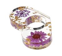 Lurrose Resin Flower Bookmark Dried Flower Page Holder for Reading Creative Book Page Holder Thumb Ring Book Lovers Accessory for Journal