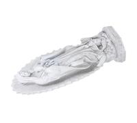Lurrose Resin Mary Statue Large Gray Guadalupe Figurine for Home Office Church Decoration Lightweight Desktop Ornament with Artistic Elegant Design