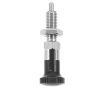 Lurrose Retractable Spring Plunger with Knurled Handle, Stainless Steel Self-Locking Knob Design, High Hardness Indexing Plunger for Industrial Locks and Toolbox Lock Out Applications