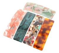 Lurrose Retro Small Spring Hair Barrettes 5pcs for Women, Colored Claw Clips Set Including Rose, Vintage Green, Floral, Light Tortoiseshell, and Scallion Green, Suitable for Thick and Thin