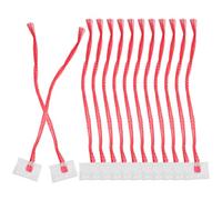 Lurrose Reusable Fruit and Veggie Pouches Net Bags 40cm Red Thickened Mesh Vegetable Bags with White Label for 1-2lb Storage 100pcs Grocery Mesh Carrier for Fruits and Vegetables