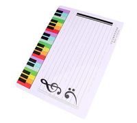 Lurrose Reusable Music Staff Whiteboard Erasable Notation Tool Writable Stave Whiteboard for Music Teaching Practice Small Size Dry Erase Board Suitable for Students and Teachers