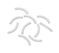Lurrose Reusable Silicone Eyelashes Graft Tools Size About 9.5x6.8x0.8cm 10 Pieces with Good Elasticity, White Lash Lift Strips for Professional and Home Use