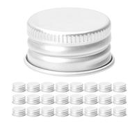Lurrose Reusable Threaded Aluminium Screw Caps Resistant to Cracking and Denting 100pcs 18mm Leakproof Aluminium Bottle Lids for Bottles and Glass Jars for Travel and Gym Sessions
