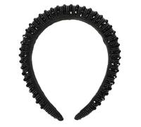 Lurrose Rhinestone Beaded Headband Wide Hairbands Padded Headband Hair Accessories for Women Girls Wedding Birthday Daily Decor