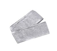 Lurrose Ribbons for Christmas Decorative Christmas Ribbon Silver 200x5cm Wedding Ornaments