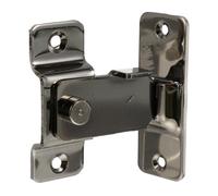 Lurrose Right Angle 90 Degree Nickel-Plated Toggle Latch Lock, Large Heavy-Duty Door Bolt for Sliding Barn Door, Stainless Steel Anti-Theft Lock for Bathroom and Garden Gate
