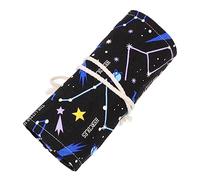 Lurrose Roll up Pencil Case Canvas Pencil Bag for Artists Students Teachers Space Saving Tidy Design