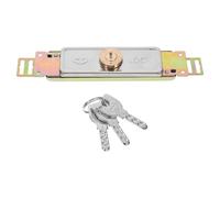 Lurrose Rolling Door Lock Silver Iron Steel Versatile Design User-Friendly Lock Mechanism Sleek Modern Style Garage Warehouse Security