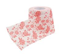 Lurrose Rose Flower Printed Toilet Paper Roll Floral Tissue Paper Red Soft Convenient Roll Design for Bathroom and Household Supplies Festive Decorative Use