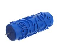 Lurrose Rubber Paint Roller Head for Wall Decoration with Embossed Flower Pattern DIY Texture Embossing Tool for Home Walls Doors and Furniture Smooth Consistent Application