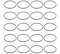 Lurrose Rubber Recorder Belts with 20pcs for Dvd Drive, 2mm Square Rubber Cassette Tape Player Belts Stable Performance and No Deformation Cassette Tape Machine for Reliable Recorder