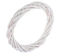 Lurrose Rustic Willow Wreath Frame for Floral Arrangements, Sturdy Willow Garland Ring in White Colour, for Door Decorations and Holiday Crafting Projects
