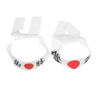 Lurrose Samurai Headband 2Pcs Soft Polyester for Men Traditional Costume and Karate Activities