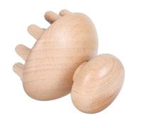 Lurrose Scalp Massager Crafted from Beech Wood, Manual Massage Comb with Smooth Lines and Acupuncture Function for Stress Relief and Hair Care, Ideal for Family and Travel