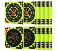 Lurrose Self-adhesive Splatter Target Stickers Two 30 Pcs Fluorescent Paper with Adhesive Glue for Throwing Darts and Archery Sports for Individual Practice and Outdoor
