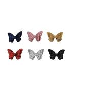Lurrose Sequins Hair Bows Clips Hair Accessories 6pcs with Glitter Bow Design, Lovely Leather and Cloth Material for Christmas and Birthday Gifts