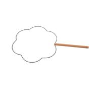 Lurrose Short Handle Chinese Fan Frame Petal Iron Structure DIY Handheld Fan Skeleton for Hanfu Accessories Traditional Palace Performances and Home Decoration