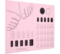 Lurrose Silicone Nail Art Stamping Mat and Colour Combo Testing Feature 28x21cm with Super Flexible Material Portable Practice Pad for Manicure Suitable for Nail Polish and Sticker Guide