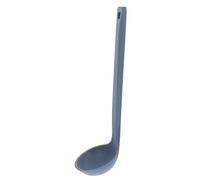 Lurrose Silicone Soup Ladle Multi-Function Cooking Spoon with Long Handle, Non-Stick Blue Silicone Serving Spoon for Home and Restaurant Kitchen Utensil Hot Pot Use