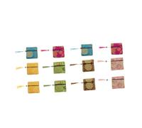 Lurrose Silk Jewelry Storage Pouches Bags with Zipper Closure 12pcs Assorted Color Brocade Easy to Store Small Organizers Random Color for Traveling and Party Use