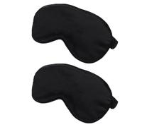 Lurrose Silk Sleep Mask Providing a Relaxing Sleep Environment 2 Pcs for Men and Women with Free Adjustable Head Strap, Comfortable Eye Shading Cover for Travel and Home Use