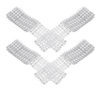 Lurrose Silver Beaded Trim Costume Trim Multi-Function Cuttable 4pcs Wear-Resistant Decorative Craft Supply for Clothes for Home Decor and Performance Costume