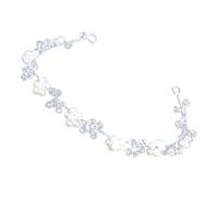 Lurrose Silver Pearl Bridal Headband for Weddings and Festivals, Delicate Hair Jewelry Completes Bridal Look and Matches Hairstyles, Stylish Photo Shoot Hair Accessory
