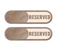 Lurrose Sliding Meeting in Progress Door Sign with Reliable Performance Acrylic Brown Privacy Indicator for School and Hospital Rooms, Stylish and Sleek Occupied Status Display