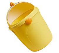 Lurrose Small Chick Modeling Trash Can with Lid Cute Decorative Tabletop Waste Container for Living and Office Compact Sturdy Small Waste Basket for Tidy Home Storage