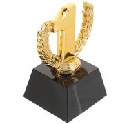 Lurrose Small Gold Crystal and Plastic Trophy for Winner Award Recognition with Delicate Design, Compact Size Suitable for Office and Talent Shows, Prize for Students and Competition
