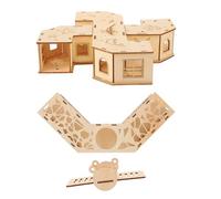 Lurrose Small Pet Tunnel Set for Hamsters and Pets Synthetic Material Labyrinth with Seesaw and Bunker Provide Fun for Small Animals in Cage Play