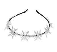 Lurrose Snowflake Headband Glitter Christmas Headband Christmas Hair Accessories Silver