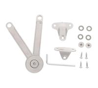 Lurrose Soft Close Drop Down Cabinet Hinge with Nickel Plated Gas Strut, Folding Lid Stay for Kitchen Wardrobe and Box, Locking Support Hinge for Cupboard Doors