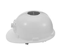 Lurrose Solar Powered and Labour Protection with Cooling Fans Construction Hard Hat White Plastic Safety Helmet Impact-resistant for Outdoor Construction Work