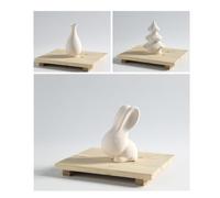 Lurrose Solid Wood Board Clay Cutting Mason Board Pad 24x30cm for Pottery and Handcrafting Tools Suitable for Artists and Clay Modeling