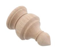 Lurrose Solid Wood Decorative Finial Post Cap for Staircase and Bedpost, Unfinished Vintage Furniture Finial, 6x10cm Handrail and Bed Post Topper for DIY Craft and Home Decoration