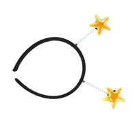 Lurrose Space Headband Made of Cloth and Metal Versatile Hair Decoration Featuring Yellow Five-pointed Stars a Creative and Shiny Design for Girl for Special Occasions and Parties