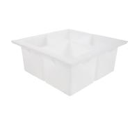 Lurrose Square Plastic Concrete Casting Mold for Garden Landscaping and Temporary Sites, High Durability and Alkaline Corrosion Resistant, 25.5x25.5x10cm Highly Polished Inner Face