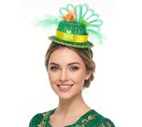 Lurrose St Patrick's Day Festive Hat Shape Hairband Green Polyester Decorative Headdress for Costume Parties and Masquerade Parties, Saint Patrick's Day Accessories