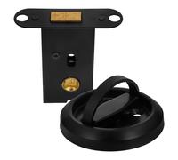 Lurrose Stainless Steel Black Round Hidden Door Lock Concealed Pull Handle Invisible Design Contemporary Sleek Hidden Style for Pocket Doors