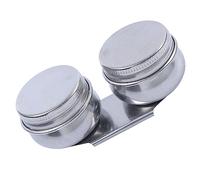 Lurrose Stainless Steel Double Oil Pot with Lid for Artists Painting Tools Portable Palette Cup Brush Cleaning Holder Pigment Mixing Pot Oil Painting Medium Cup Paint Rack Major
