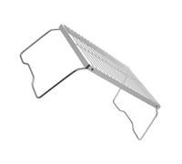 Lurrose Stainless Steel Grill Rack Folding Portable Mesh Stand for Outdoor Picnic 16X16Cm Compact Cooking Grid Barbecue Roasting Rack