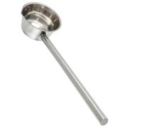 Lurrose Stainless Steel Long Handle Ladle for Watering Flowers and Serving Soups, Sturdy Household Water Ladle with Fine Grinding Surface, Multi-Purpose Garden Watering Spoon and Kitchen