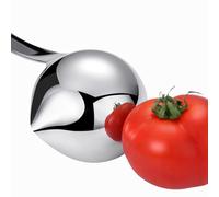 Lurrose Stainless Steel Oil Separator Spoon with Grease Filter Function, Easy to Use Kitchen Cooking Tool for Soup and Hotpot, Sturdy Silver Metal Ladle for Home and Restaurant