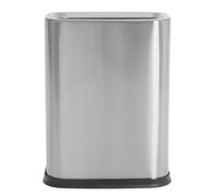 Lurrose Stainless Steel Trash Can 8l Open Top Double Bucket Small Kitchen Garbage Bin for Bathroom Living Room Office Modern Wastebasket