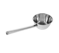Lurrose Stainless Steel Water Ladle Long Handle 20cm Diameter Kitchen Scoop Thickened Metal Soup Spoon for Cooking and Watering Plants